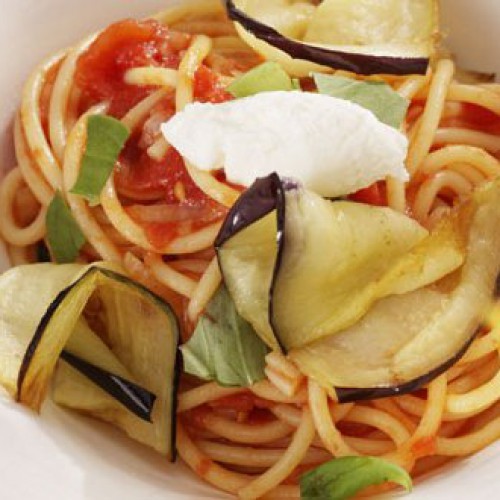 Recept Spaghetti met aubergine Grand'Italia